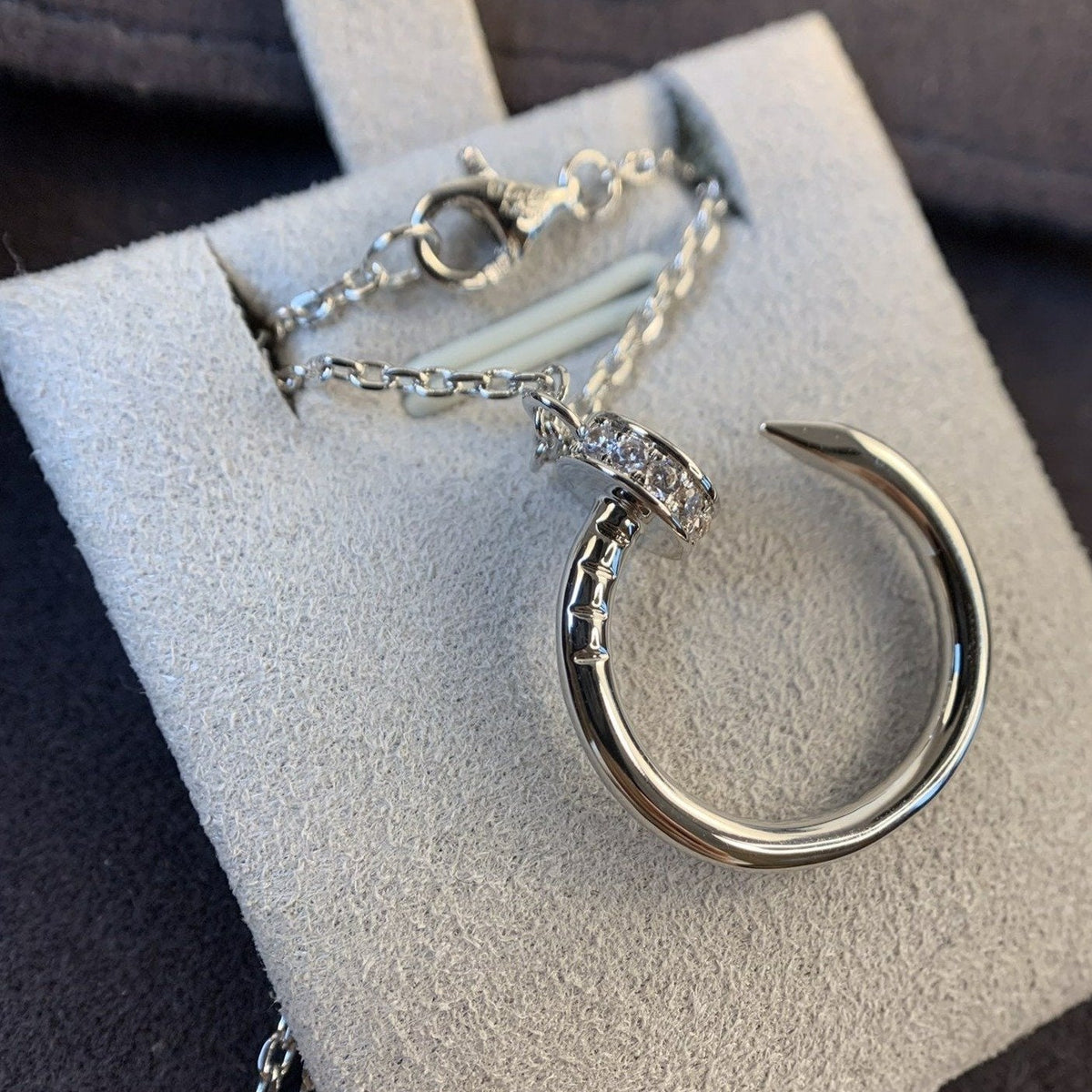 [Elara jewelsry ]JUSTE NECKLACE SILVER DIAMONDS
