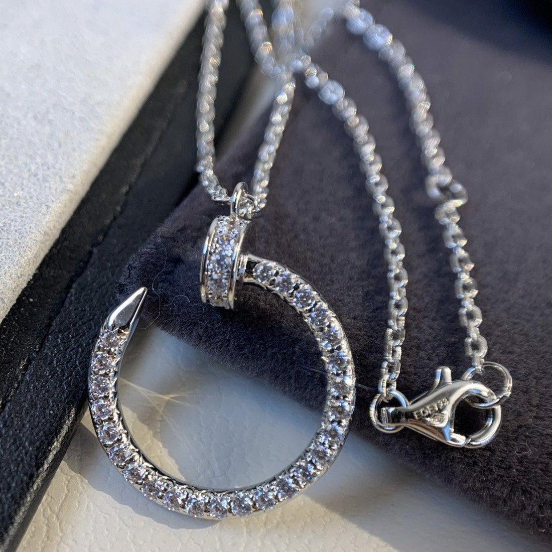 [Elara jewelsry ]JUSTE NECKLACE SILVER DIAMONDS