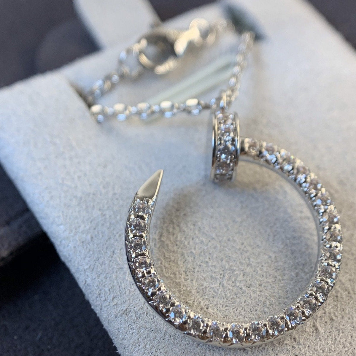 [Elara jewelsry ]JUSTE NECKLACE SILVER DIAMONDS