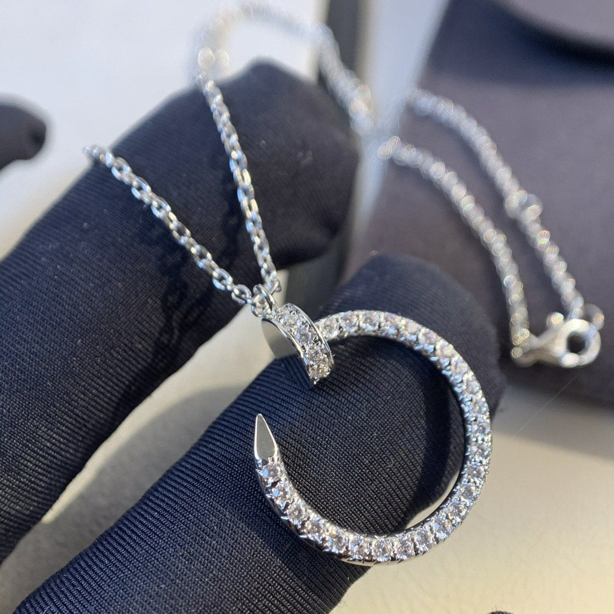 [Elara jewelsry ]JUSTE NECKLACE SILVER DIAMONDS
