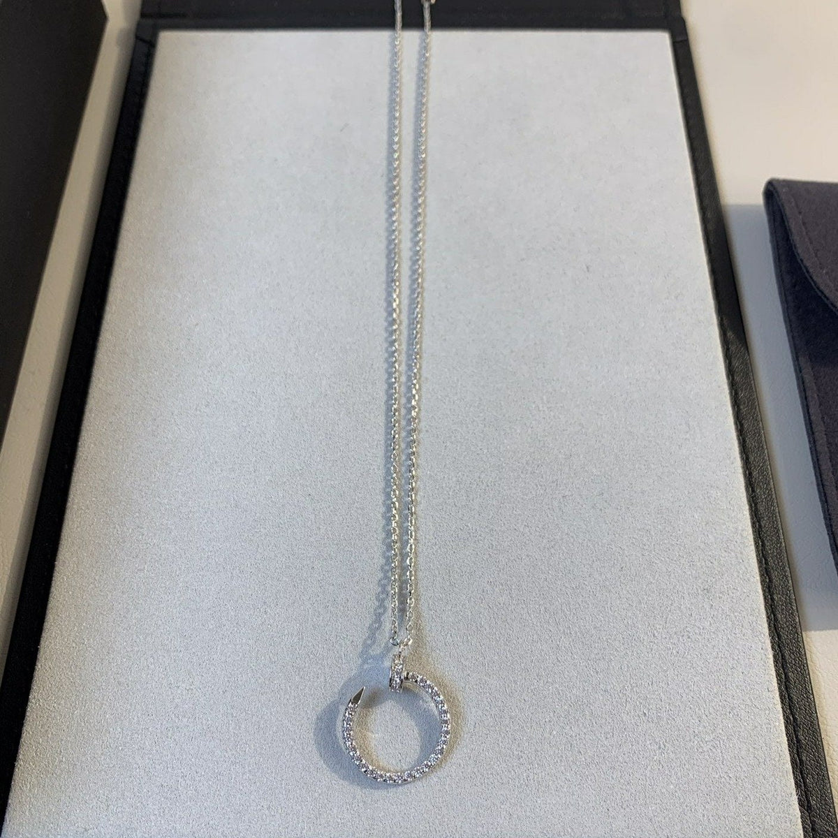 [Elara jewelsry ]JUSTE NECKLACE SILVER DIAMONDS