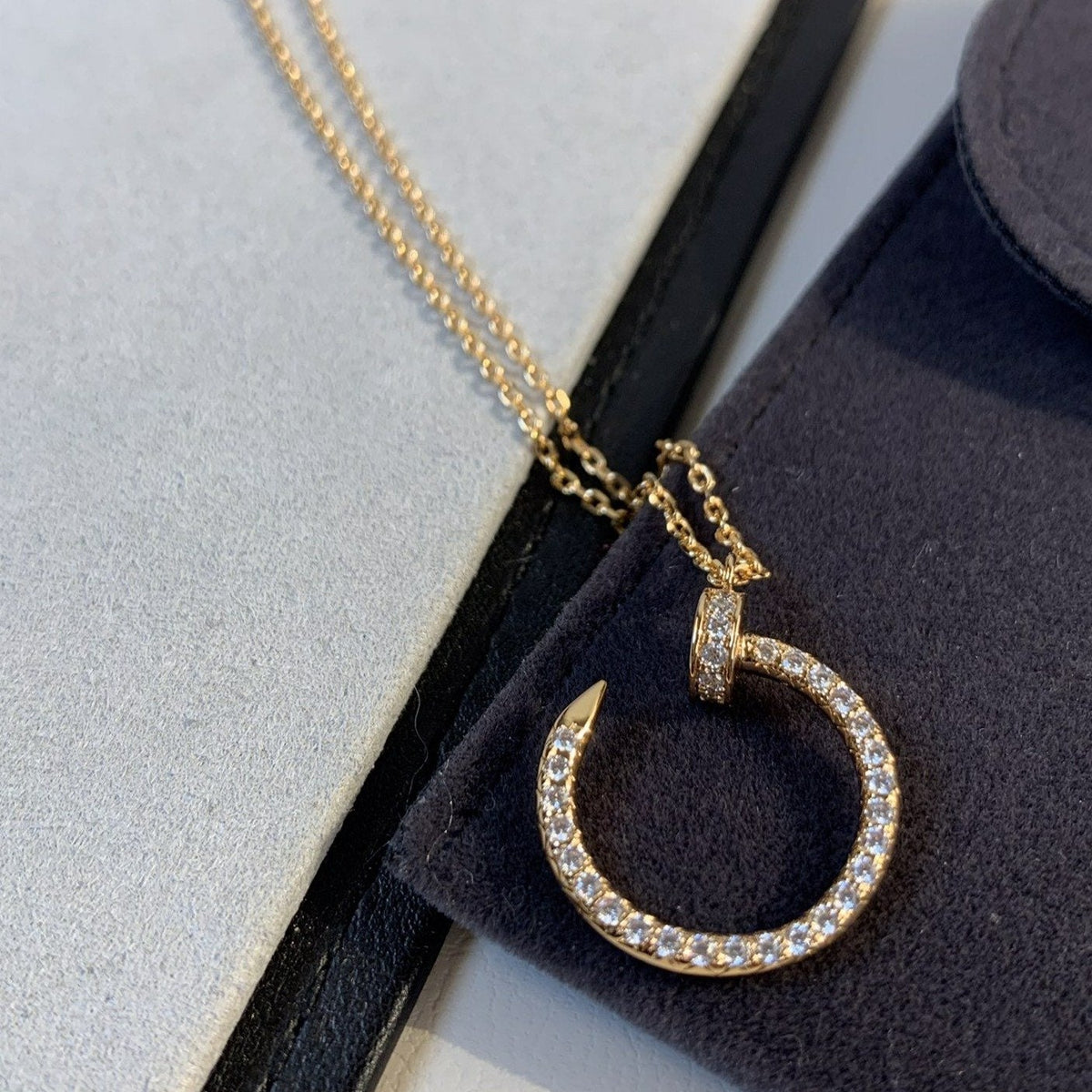 [Elara jewelsry ]JUSTE NECKLACE PINK GOLD DIAMONDS