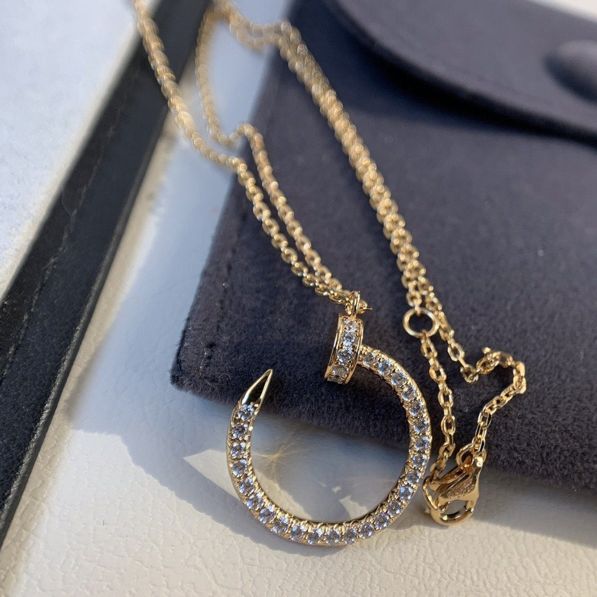 [Elara jewelsry ]JUSTE NECKLACE PINK GOLD DIAMONDS