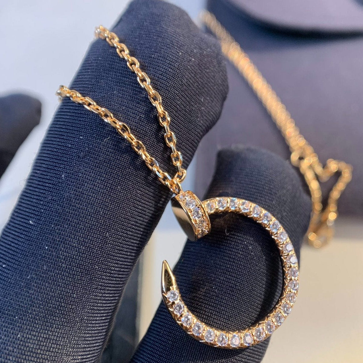 [Elara jewelsry ]JUSTE NECKLACE PINK GOLD DIAMONDS