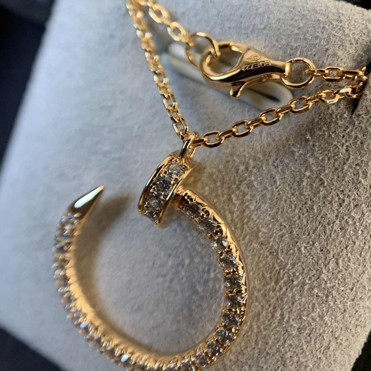 [Elara jewelsry ]JUSTE NECKLACE PINK GOLD DIAMONDS