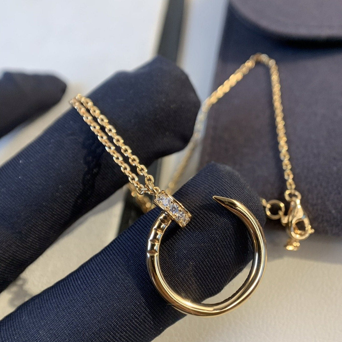 [Elara jewelsry ]JUSTE NECKLACE PINK GOLD DIAMONDS