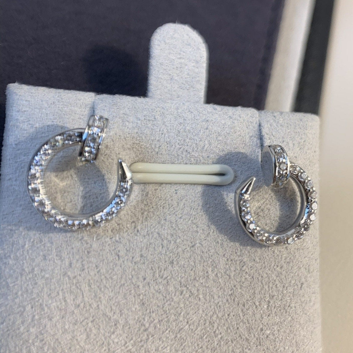 [Elara jewelsry ]JUSTE EARRINGS SILVER DIAMONDS