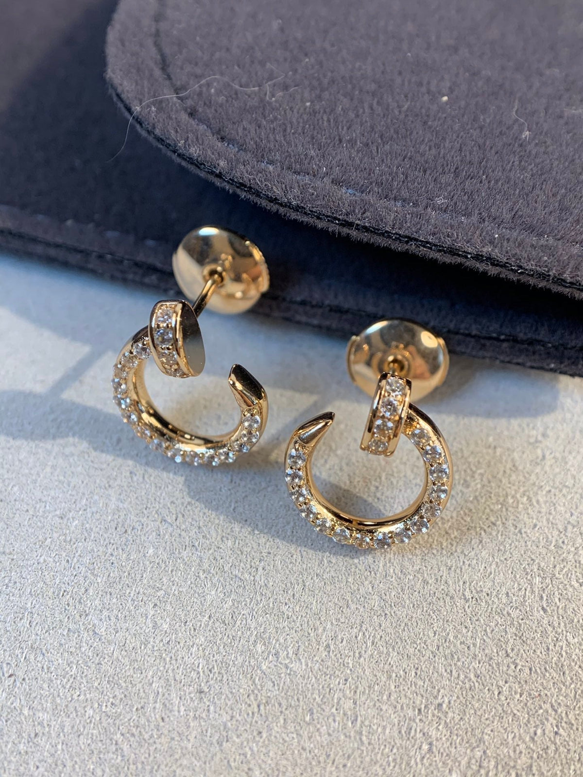 [Elara jewelsry ]JUSTE EARRINGS GOLD DIAMONDS