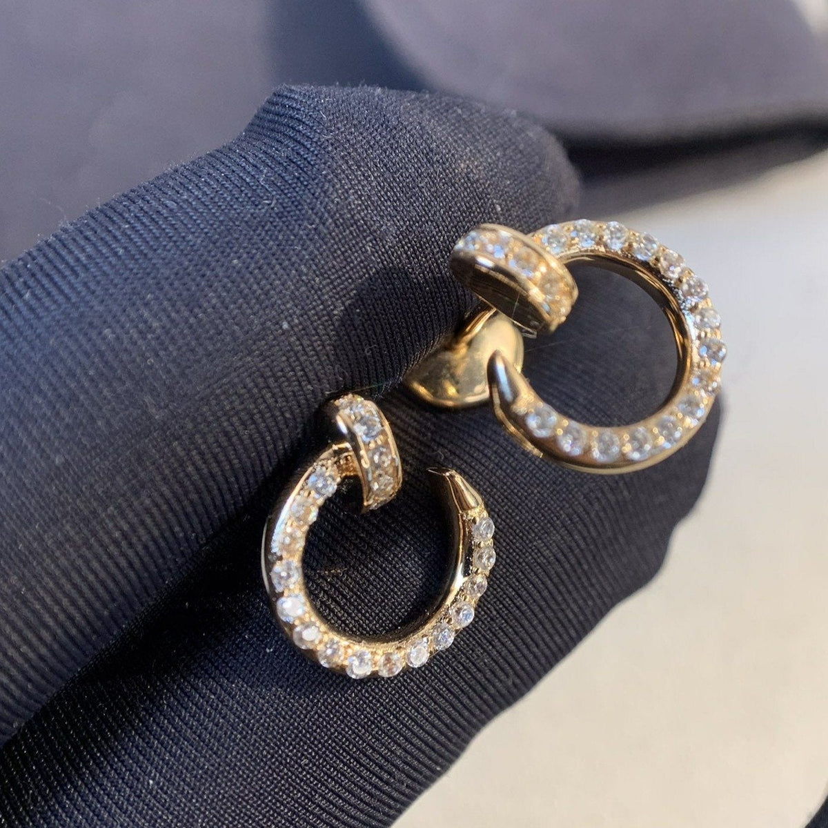 [Elara jewelsry ]JUSTE EARRINGS GOLD DIAMONDS