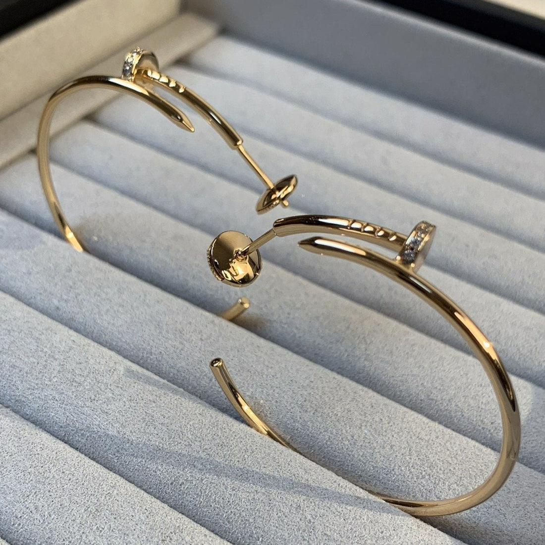 [Elara jewelsry ]JUSTE EARRINGS GOLD DIAMONDS 1.8MM