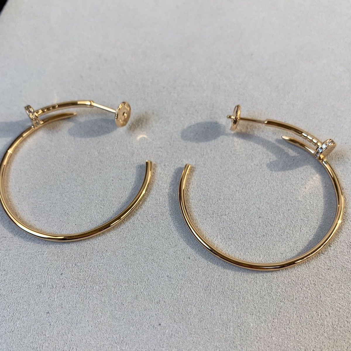 [Elara jewelsry ]JUSTE EARRINGS GOLD DIAMONDS 1.8MM