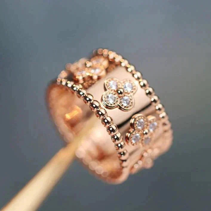 [Elara jewelsry ]CLOVER KALEIDOSCOPE RING 10MM