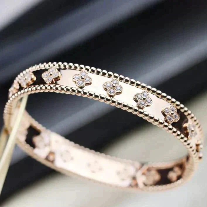 [Elara jewelsry ]CLOVER BRACELET 8MM DIAMONDS