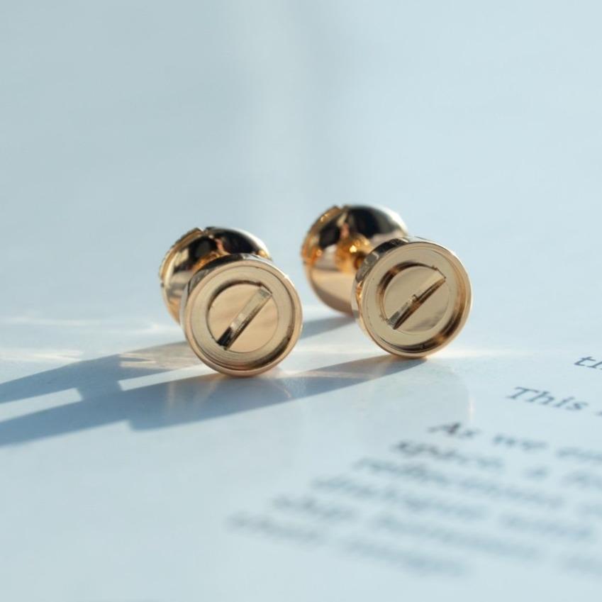 [Elara jewelsry ]LOVE EARRINGS PINK GOLD 10MM