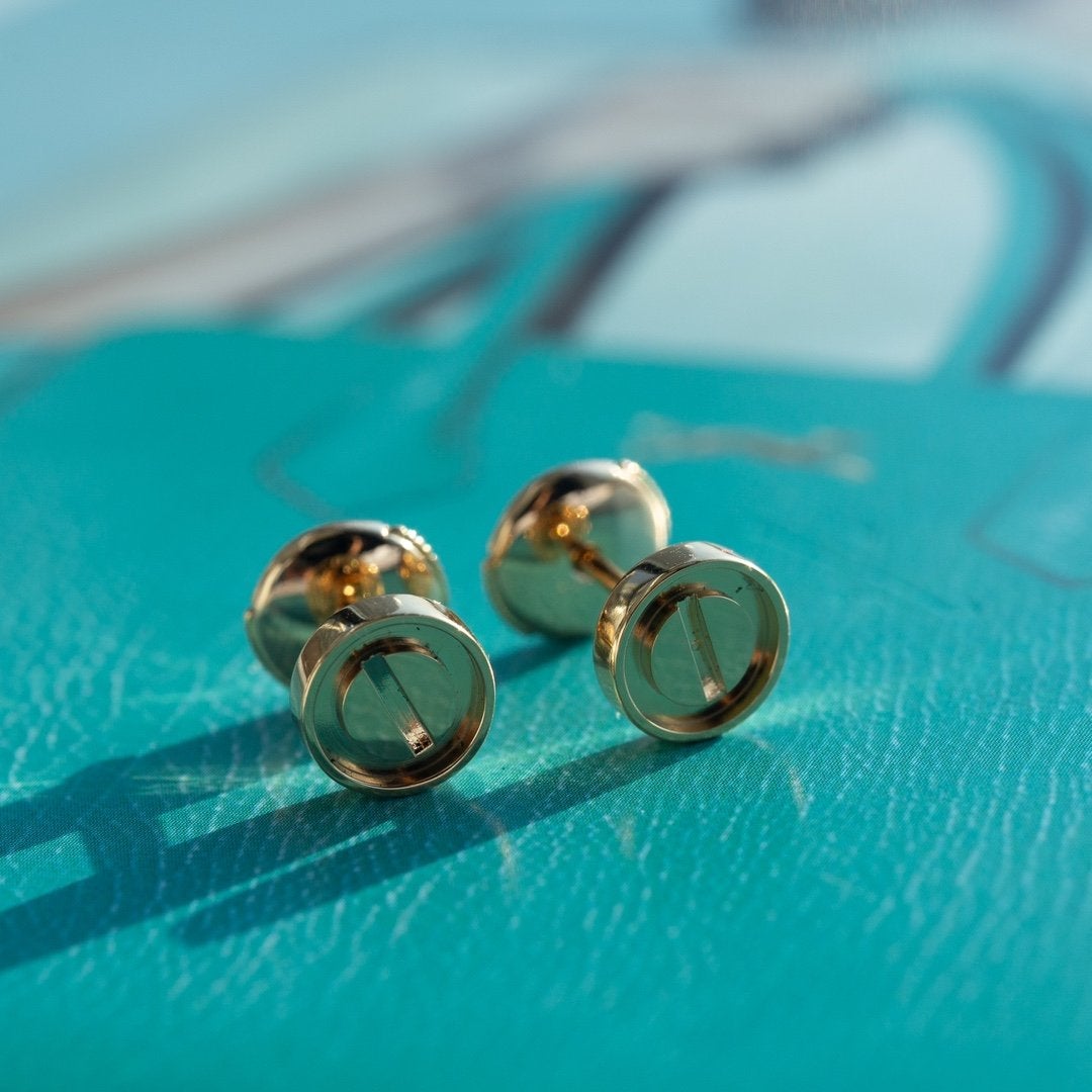 [Elara jewelsry ]LOVE EARRINGS PINK GOLD 10MM