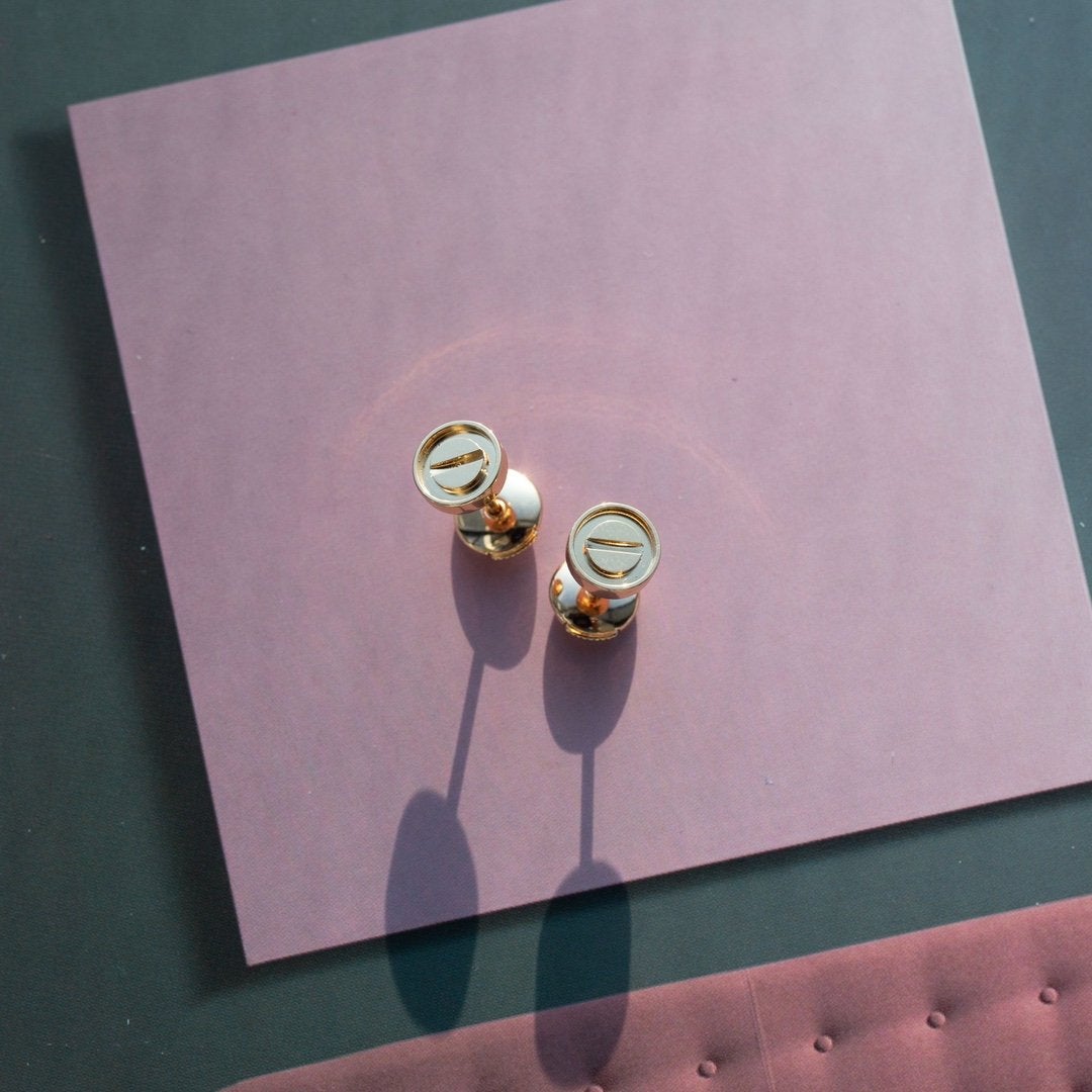 [Elara jewelsry ]LOVE EARRINGS PINK GOLD 10MM