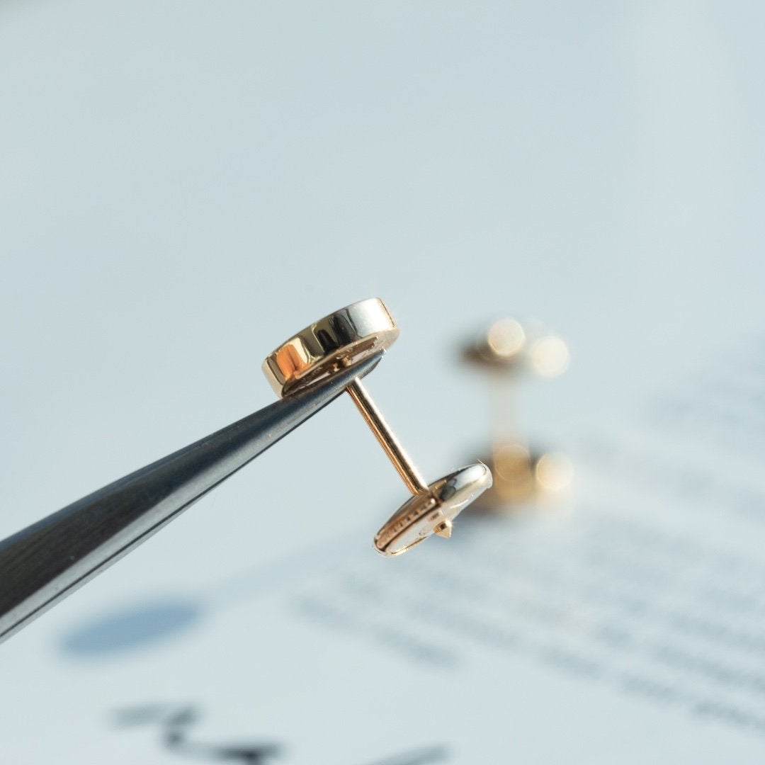 [Elara jewelsry ]LOVE EARRINGS PINK GOLD 10MM