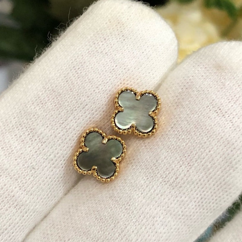 [Elara jewelsry ]CLOVER MINI GOLD EARRINGS