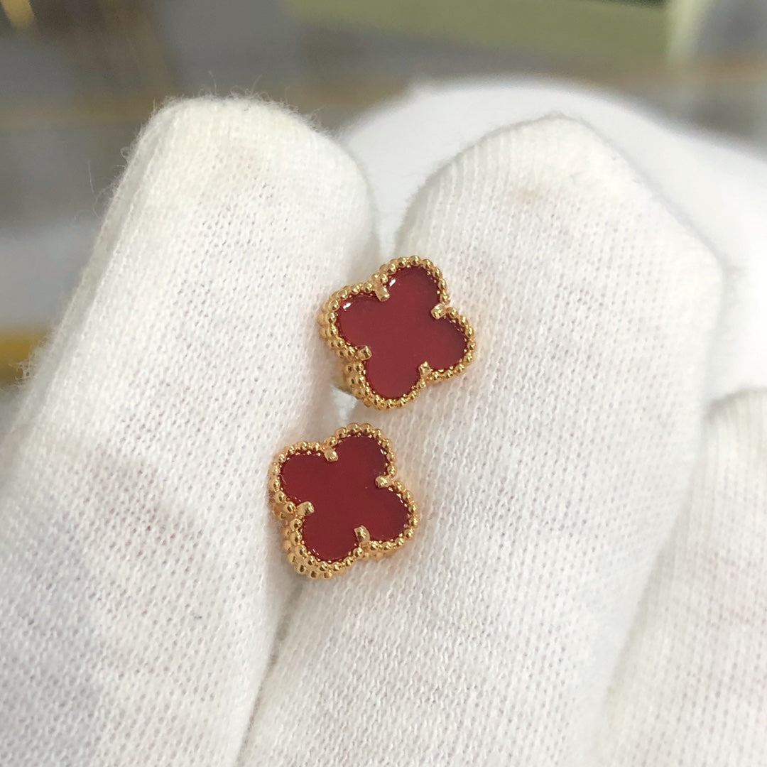 [Elara jewelsry ]CLOVER MINI GOLD EARRINGS
