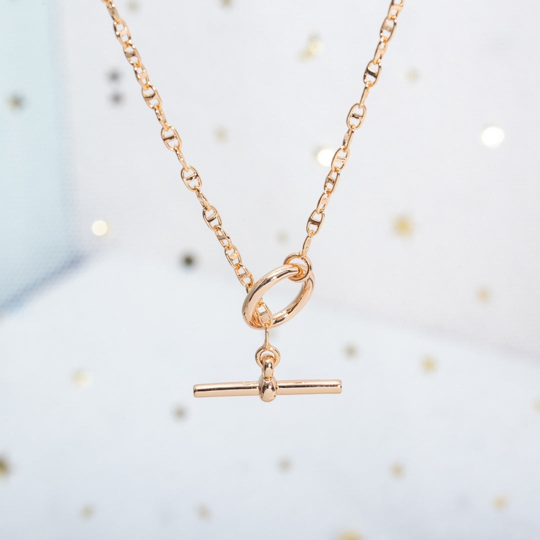 [Elara jewelsry ]ECHAPPEE NECKLACE PINK GOLD