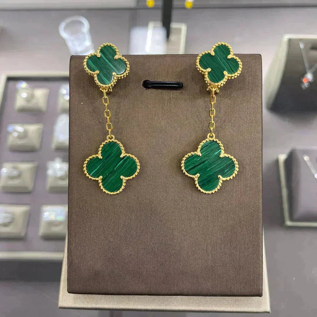 [Elara jewelsry ]CLOVER 2 MOTIFS  EARRINGS (MULTIPLE CHOICESC