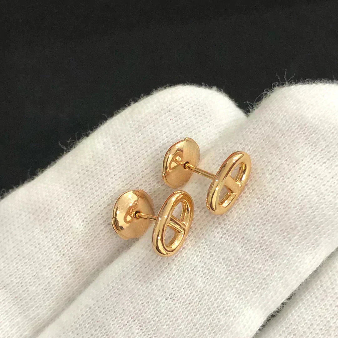 [Elara jewelsry ]CHAINE SMALL EARRINGS GOLD AND SILVER
