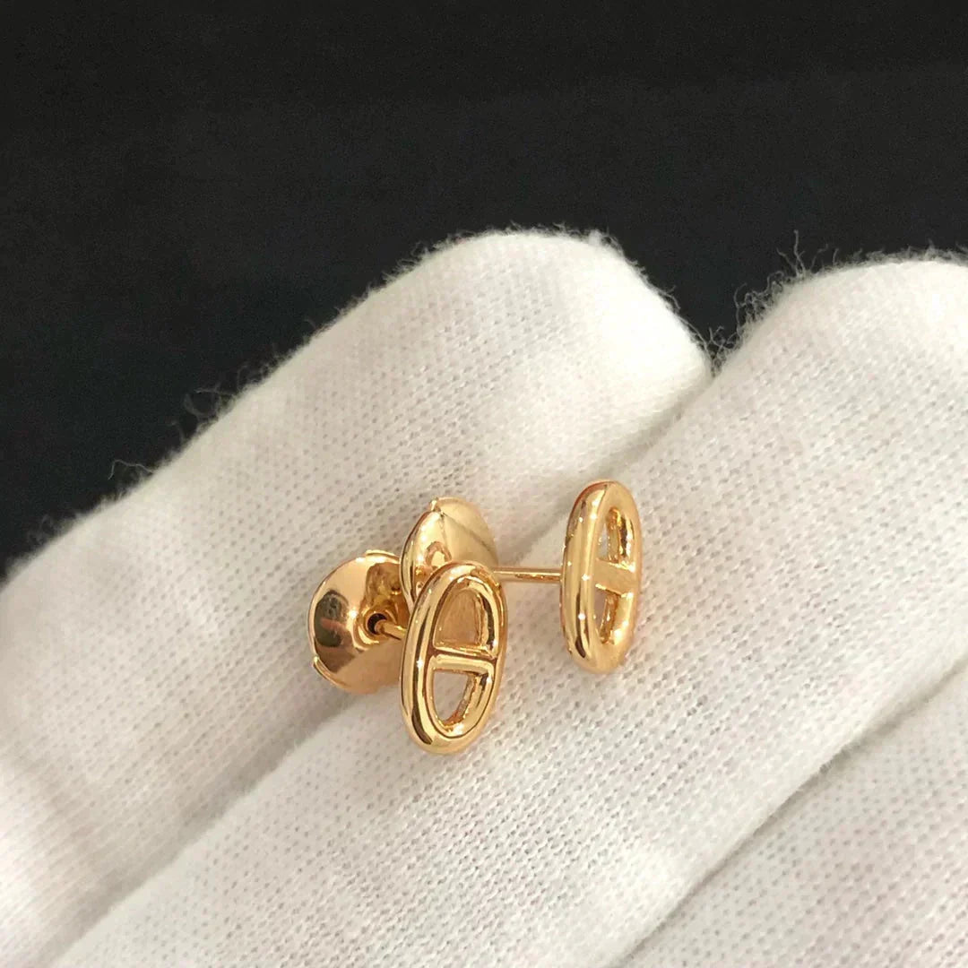 [Elara jewelsry ]CHAINE SMALL EARRINGS GOLD AND SILVER
