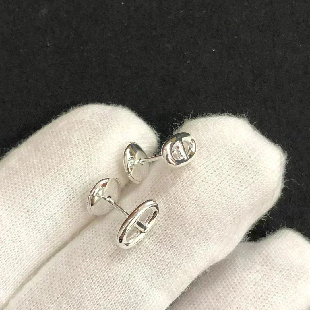 [Elara jewelsry ]CHAINE SMALL EARRINGS GOLD AND SILVER