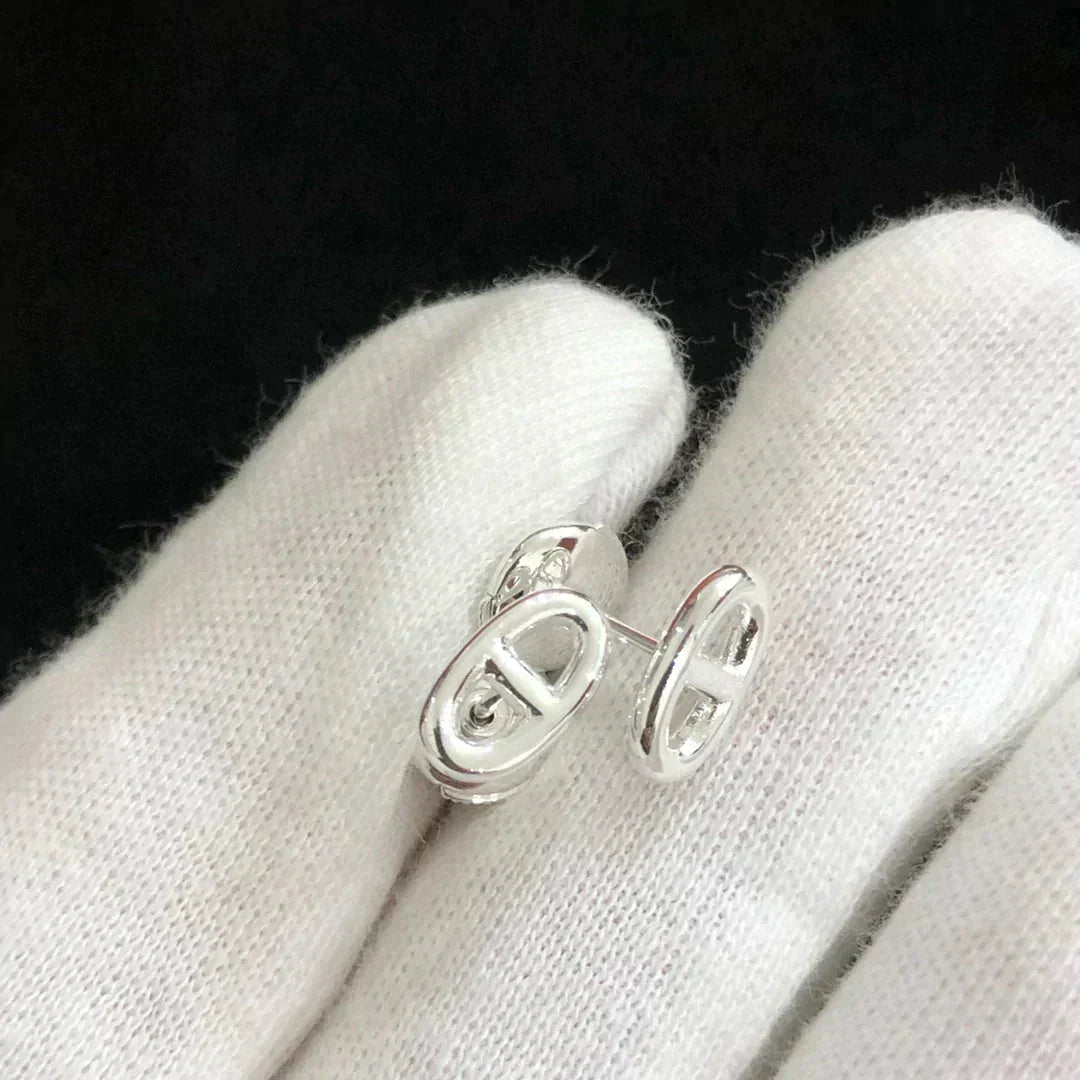 [Elara jewelsry ]CHAINE SMALL EARRINGS GOLD AND SILVER