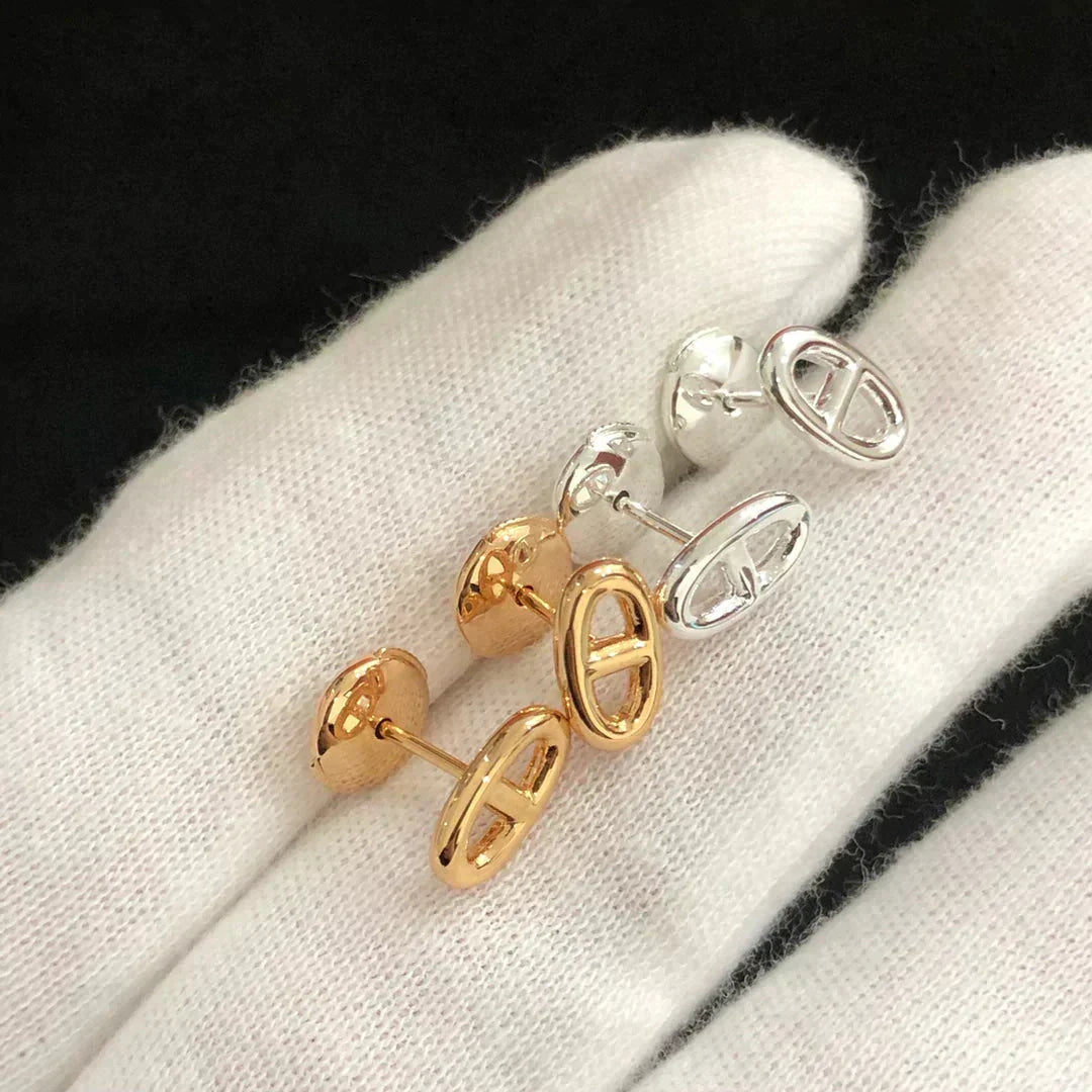 [Elara jewelsry ]CHAINE SMALL EARRINGS GOLD AND SILVER