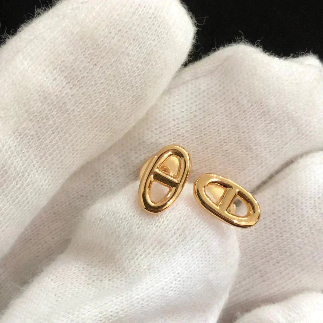 [Elara jewelsry ]CHAINE SMALL EARRINGS GOLD AND SILVER
