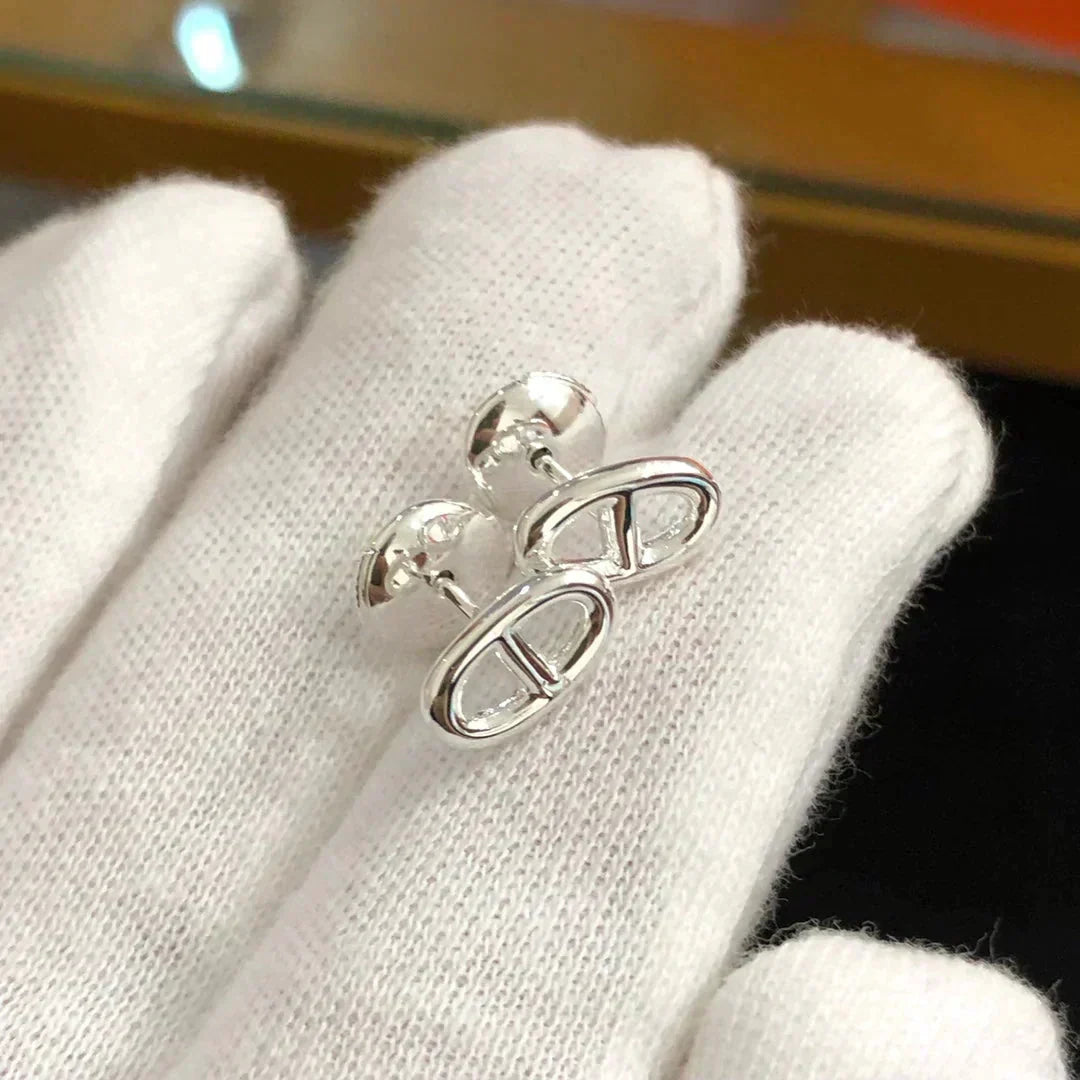 [Elara jewelsry ]CHAINE SMALL EARRINGS GOLD AND SILVER