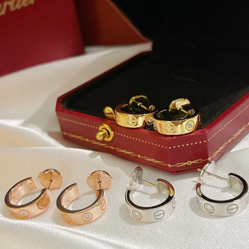 [Elara jewelsry ]LOVE EARRINGS 5.7MM 2 DIAMONDS