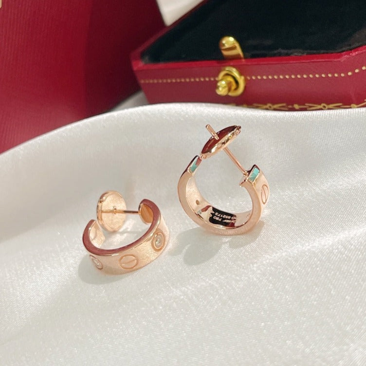 [Elara jewelsry ]LOVE EARRINGS 5.7MM 2 DIAMONDS