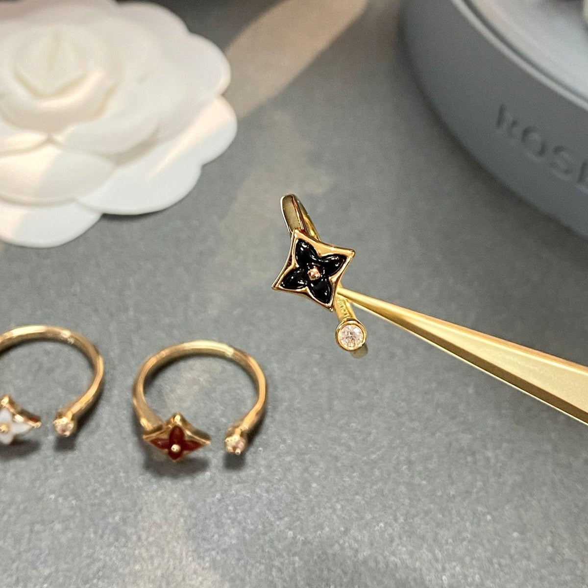 [Elara jewelsry ]STAR 1 DIAMOND OPEN RING