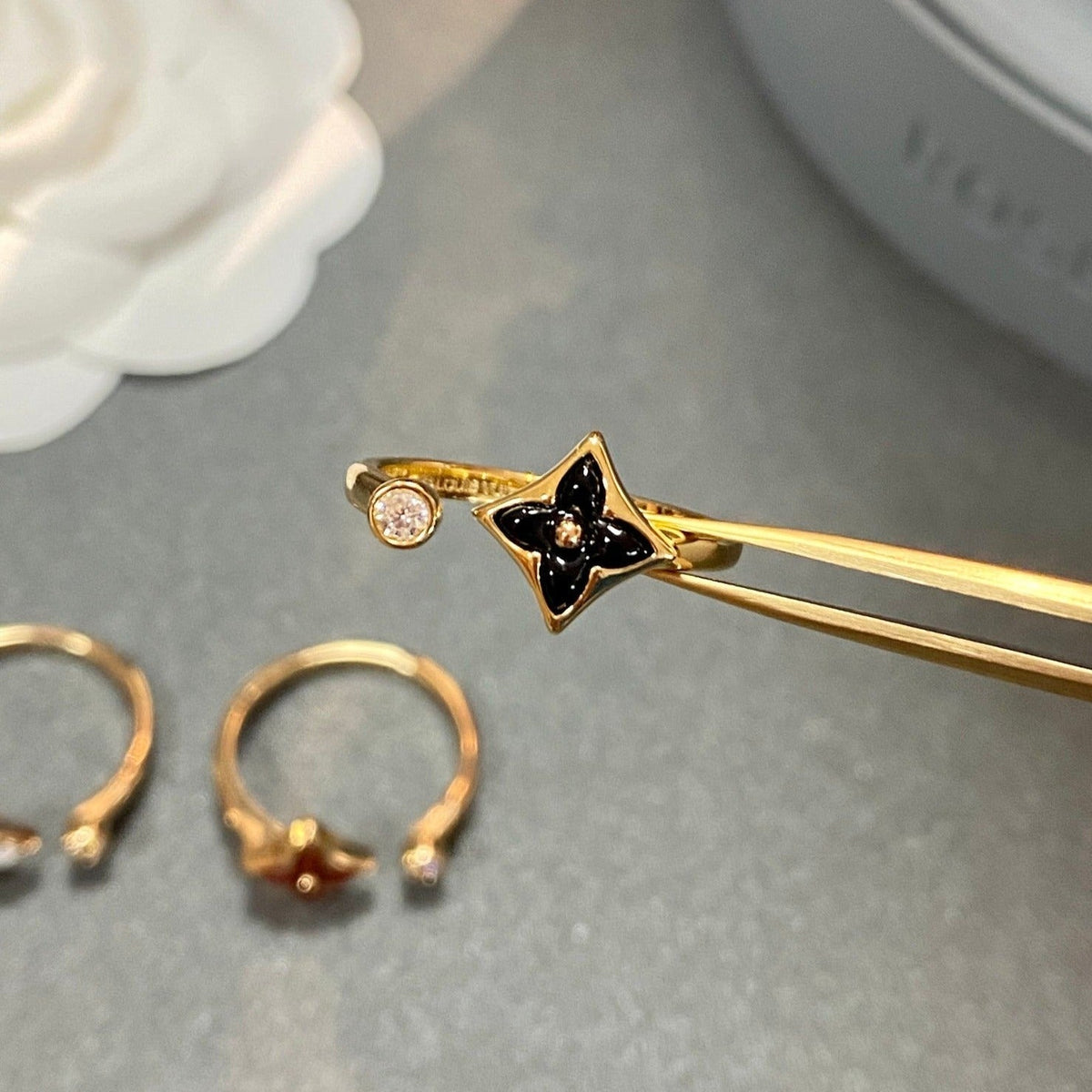 [Elara jewelsry ]STAR 1 DIAMOND OPEN RING
