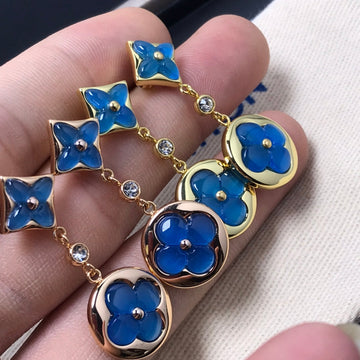 [Elara jewelsry ]STAR AND SUN AGATE DIAMOND EARRINGS