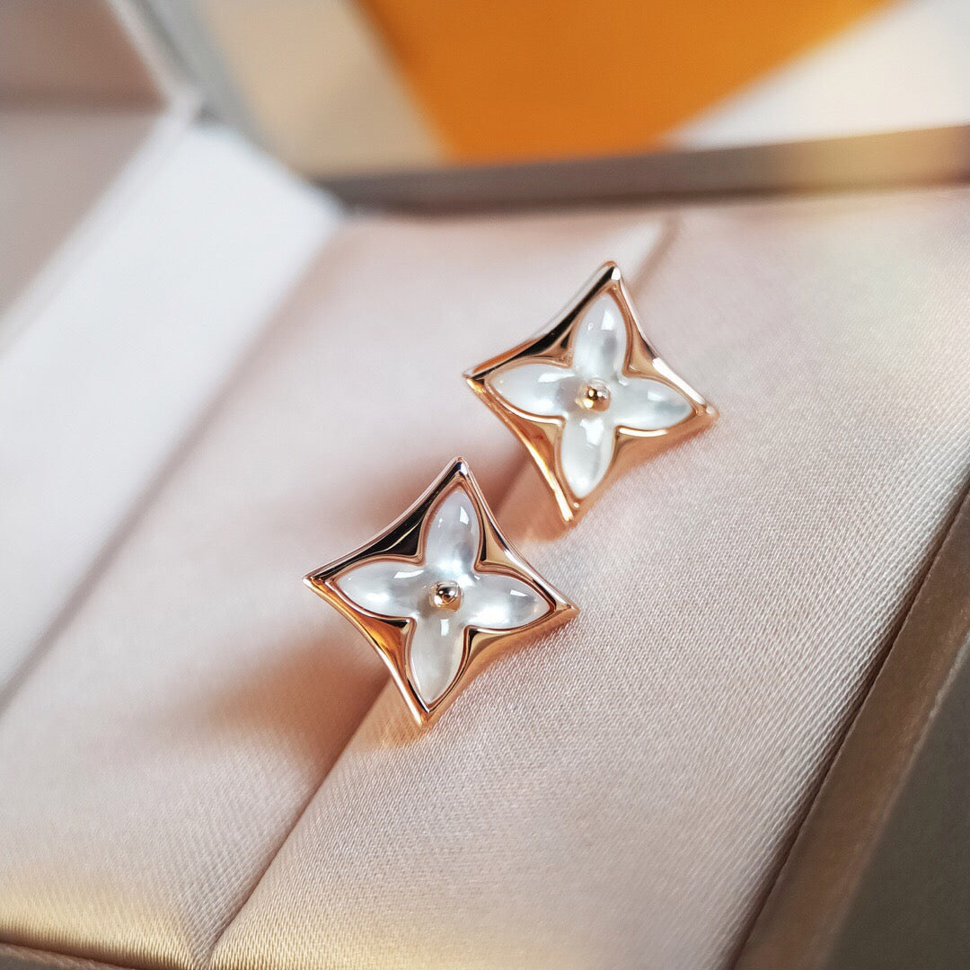[Elara jewelsry ]STAR MOP PINK GOLD EARRINGS