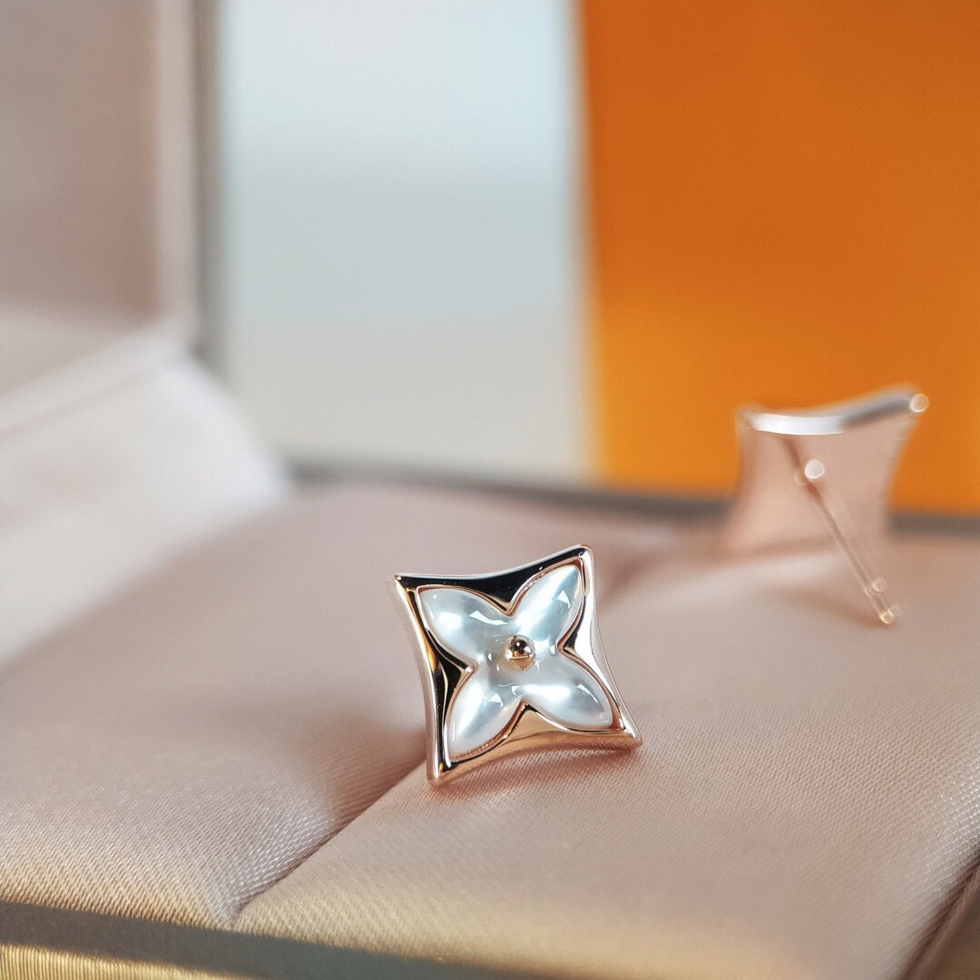 [Elara jewelsry ]STAR MOP PINK GOLD EARRINGS