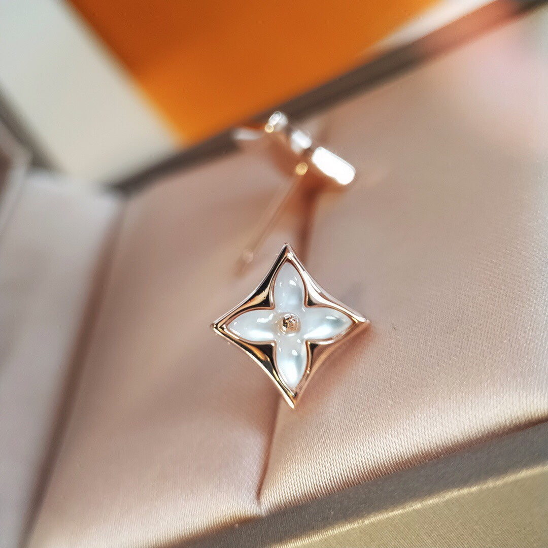[Elara jewelsry ]STAR MOP PINK GOLD EARRINGS