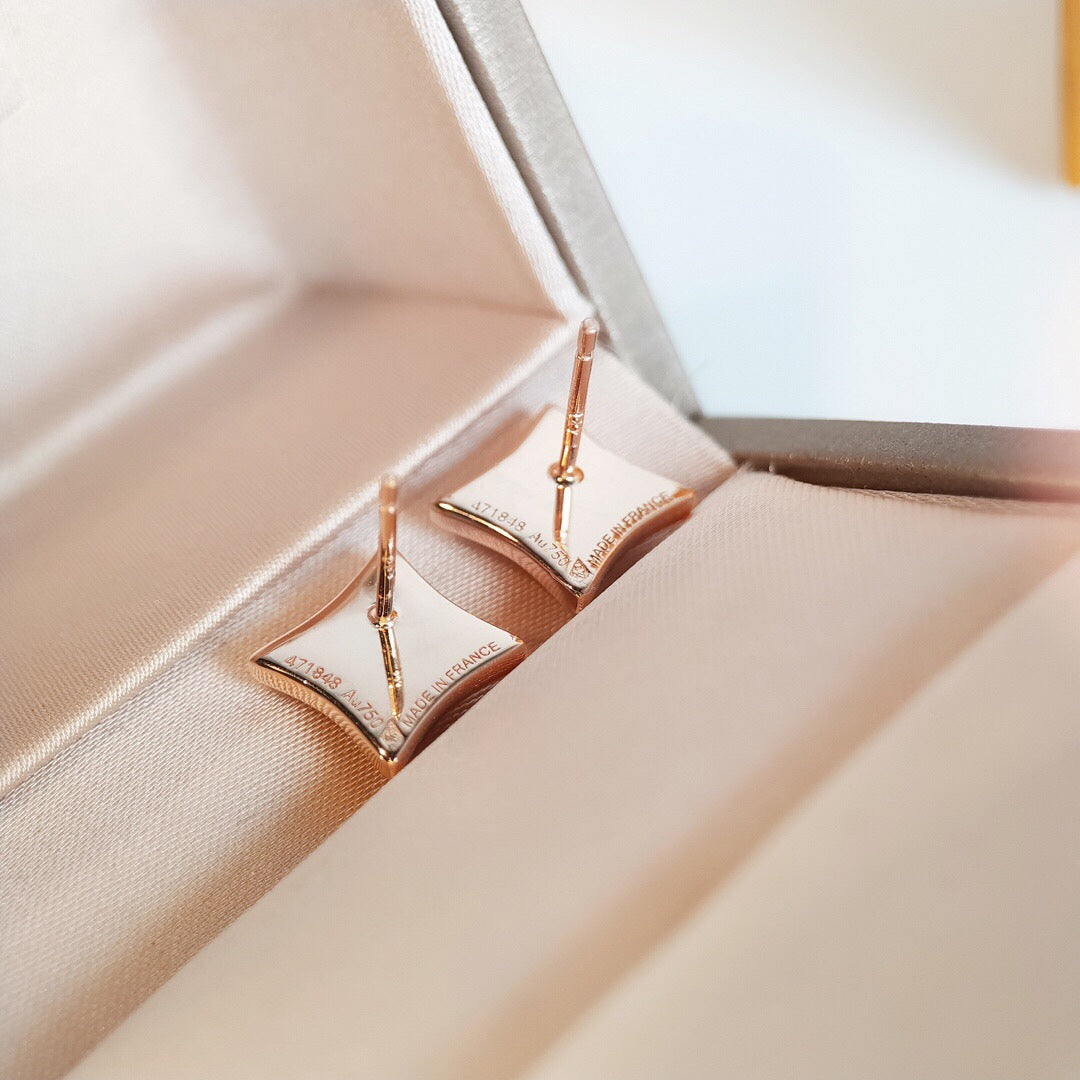 [Elara jewelsry ]STAR MOP PINK GOLD EARRINGS