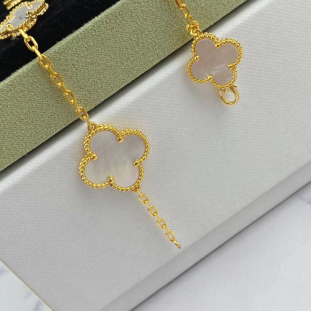 [Elara jewelsry ]MAGIC CLOVER MOP GOLD BRACELET 5 MOTIFS