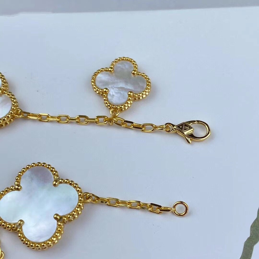 [Elara jewelsry ]MAGIC CLOVER MOP GOLD BRACELET 5 MOTIFS