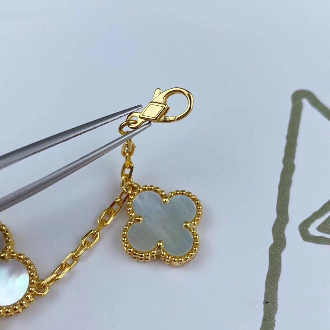 [Elara jewelsry ]MAGIC CLOVER MOP GOLD BRACELET 5 MOTIFS