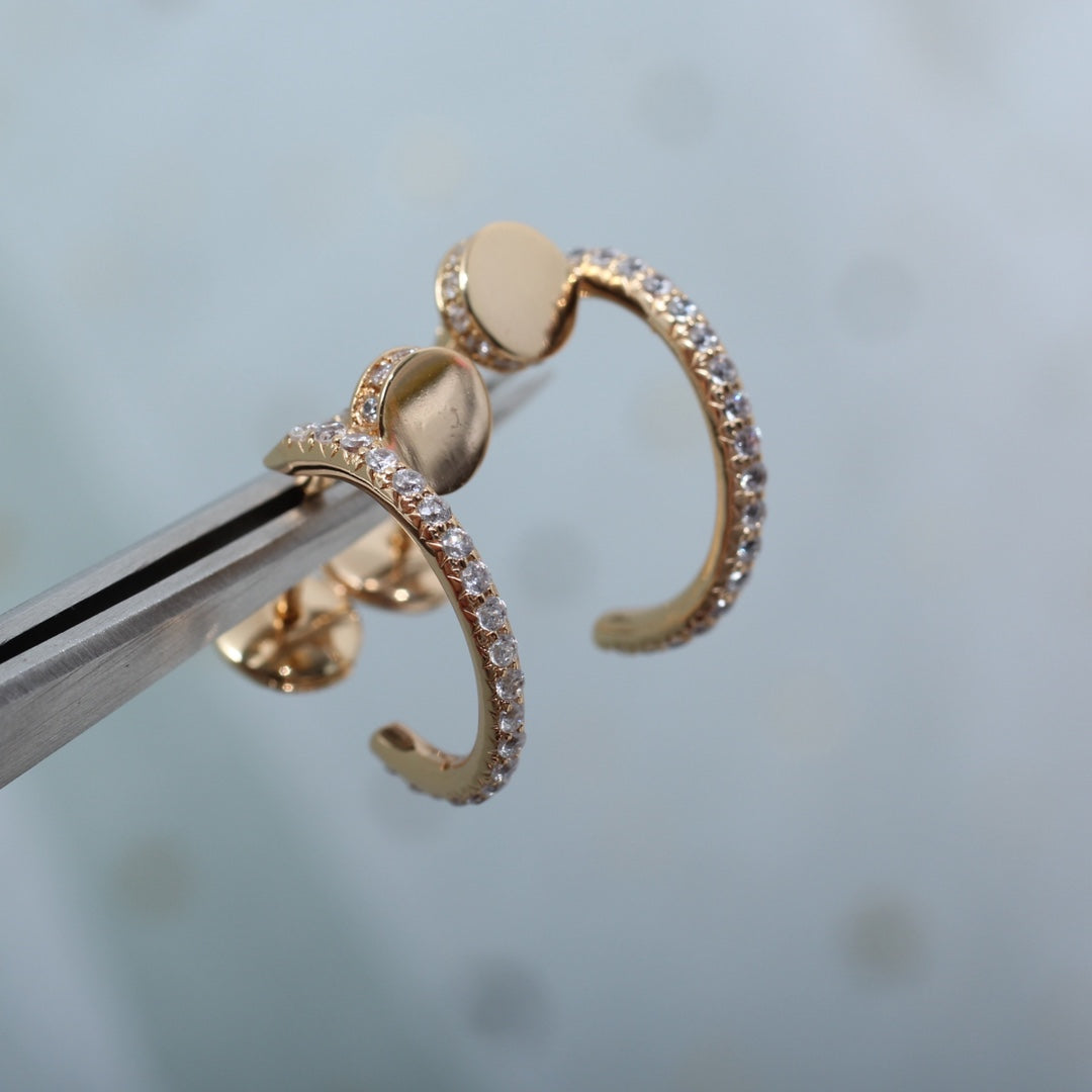 [Elara jewelsry ]JUSTE EARRINGS 12.75MM PINK GOLD DIAMOND