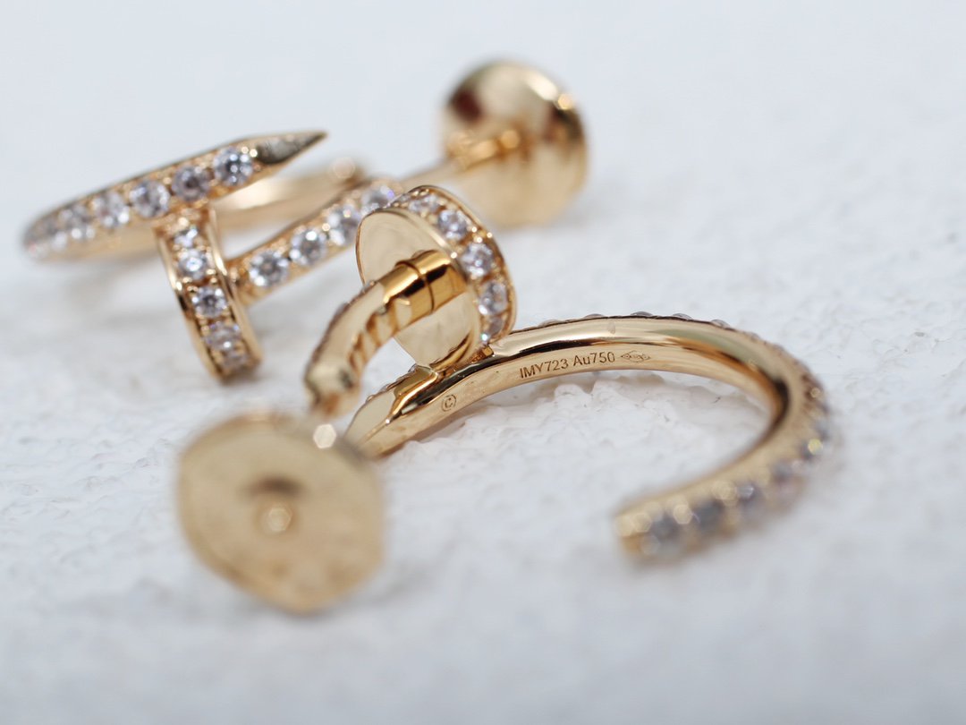 [Elara jewelsry ]JUSTE EARRINGS 12.75MM PINK GOLD DIAMOND