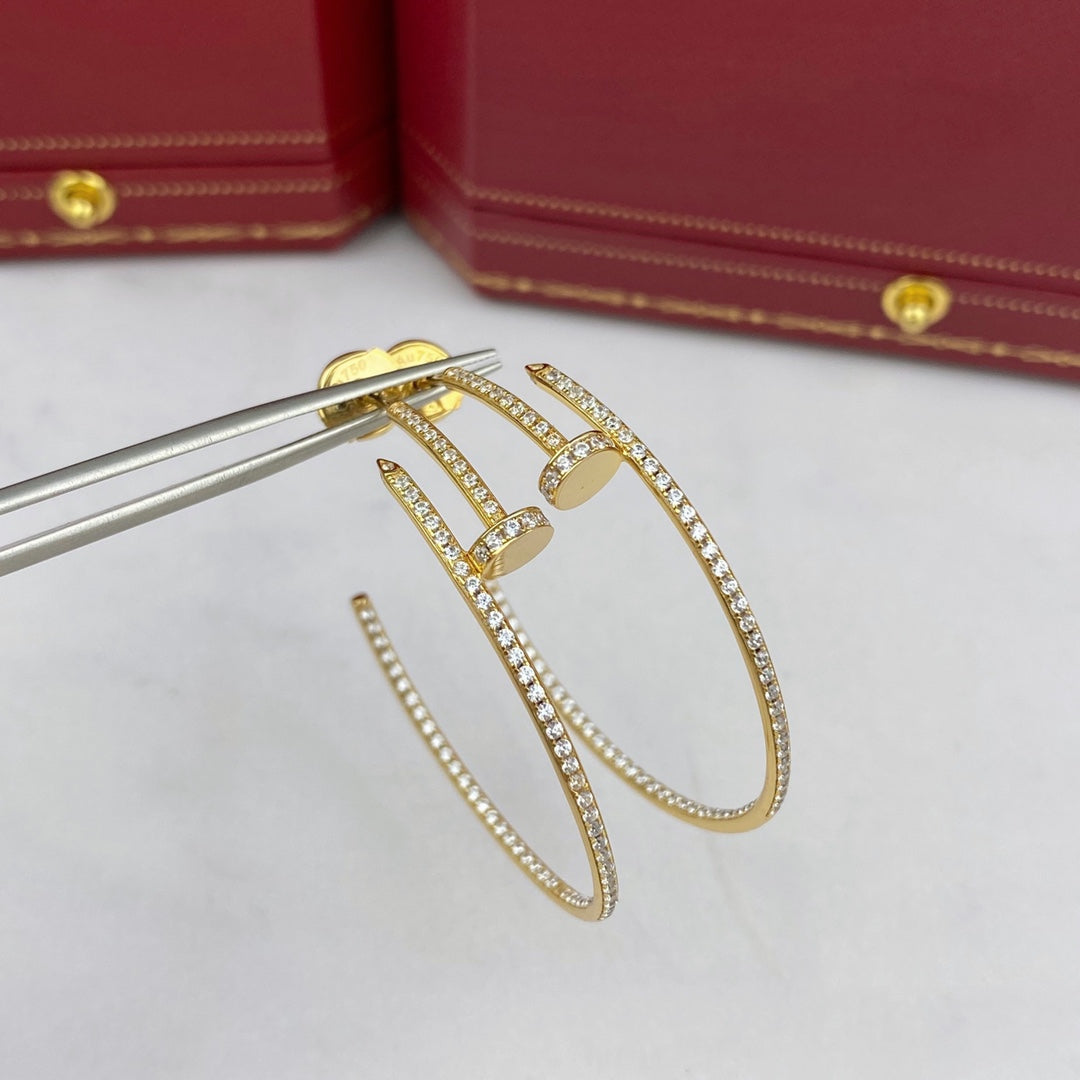 [Elara jewelsry ]JUSTE EARRINGS FULL DIAMONDS 1.8MM