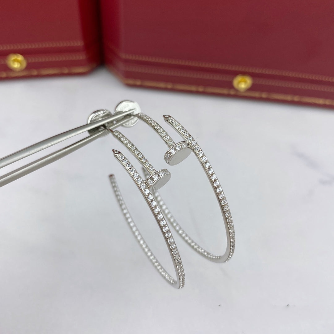 [Elara jewelsry ]JUSTE EARRINGS FULL DIAMONDS 1.8MM