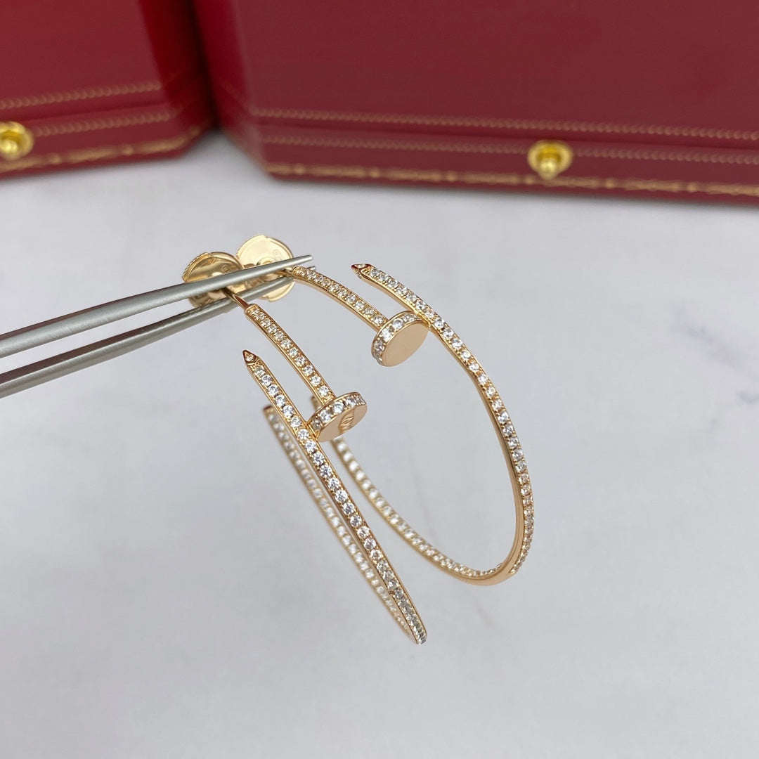 [Elara jewelsry ]JUSTE EARRINGS FULL DIAMONDS 1.8MM