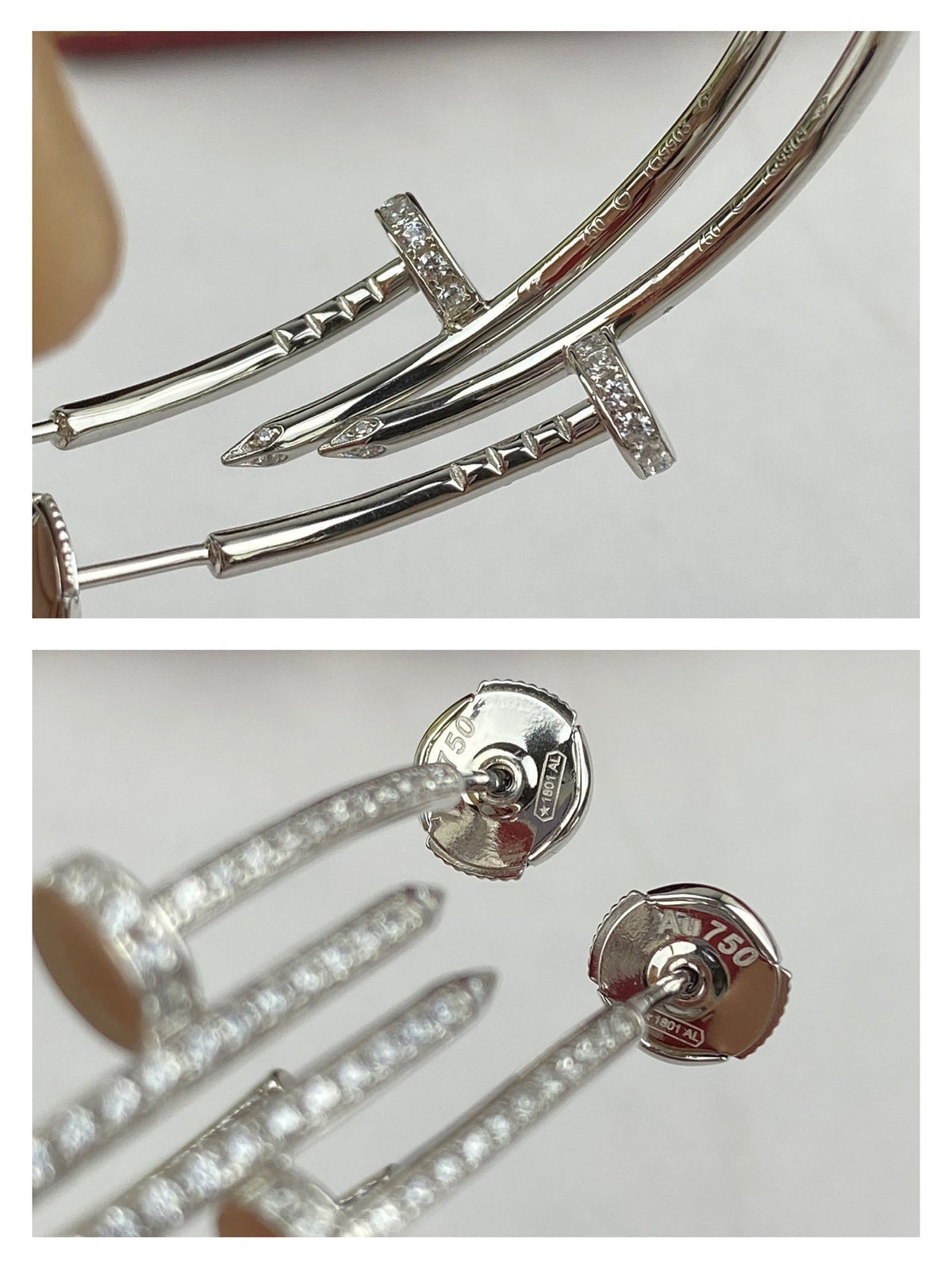 [Elara jewelsry ]JUSTE EARRINGS FULL DIAMONDS 1.8MM